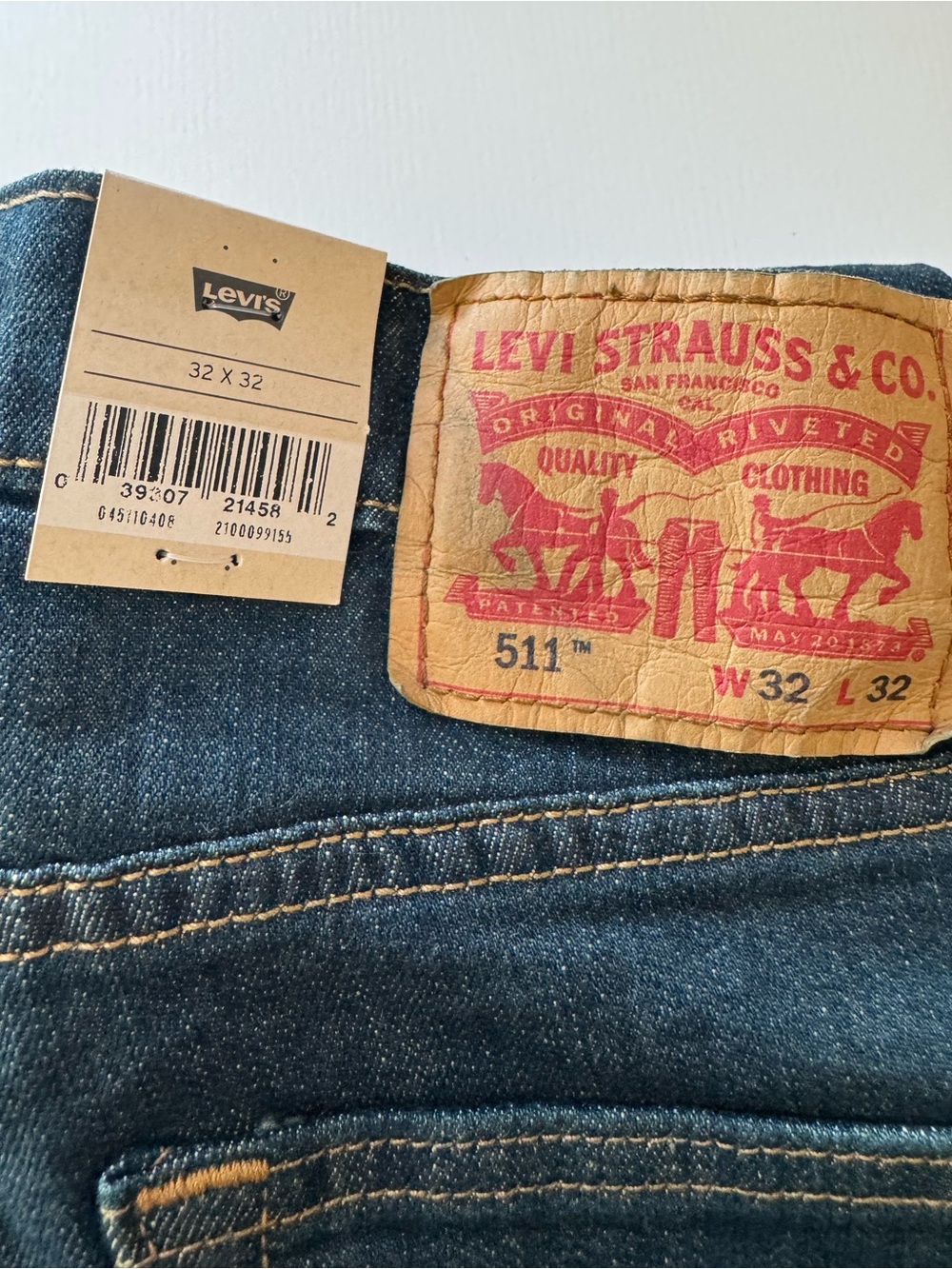 NWT men’s Levi's 511 Slim Fit Stretch Jeans – Dark Wash 32x32